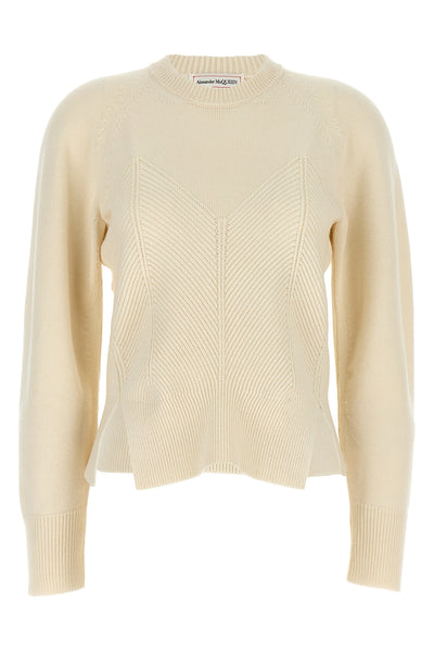 chevron corset wool and cashmere sweater