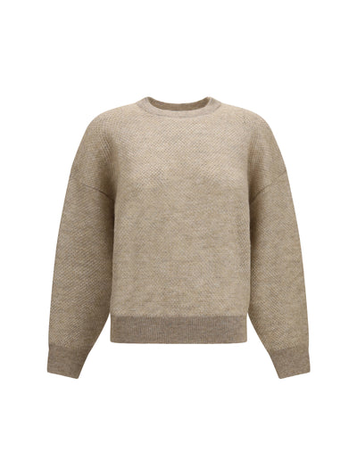 open-knit crewneck sweater