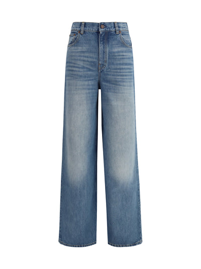 high-rise wide-leg jeans