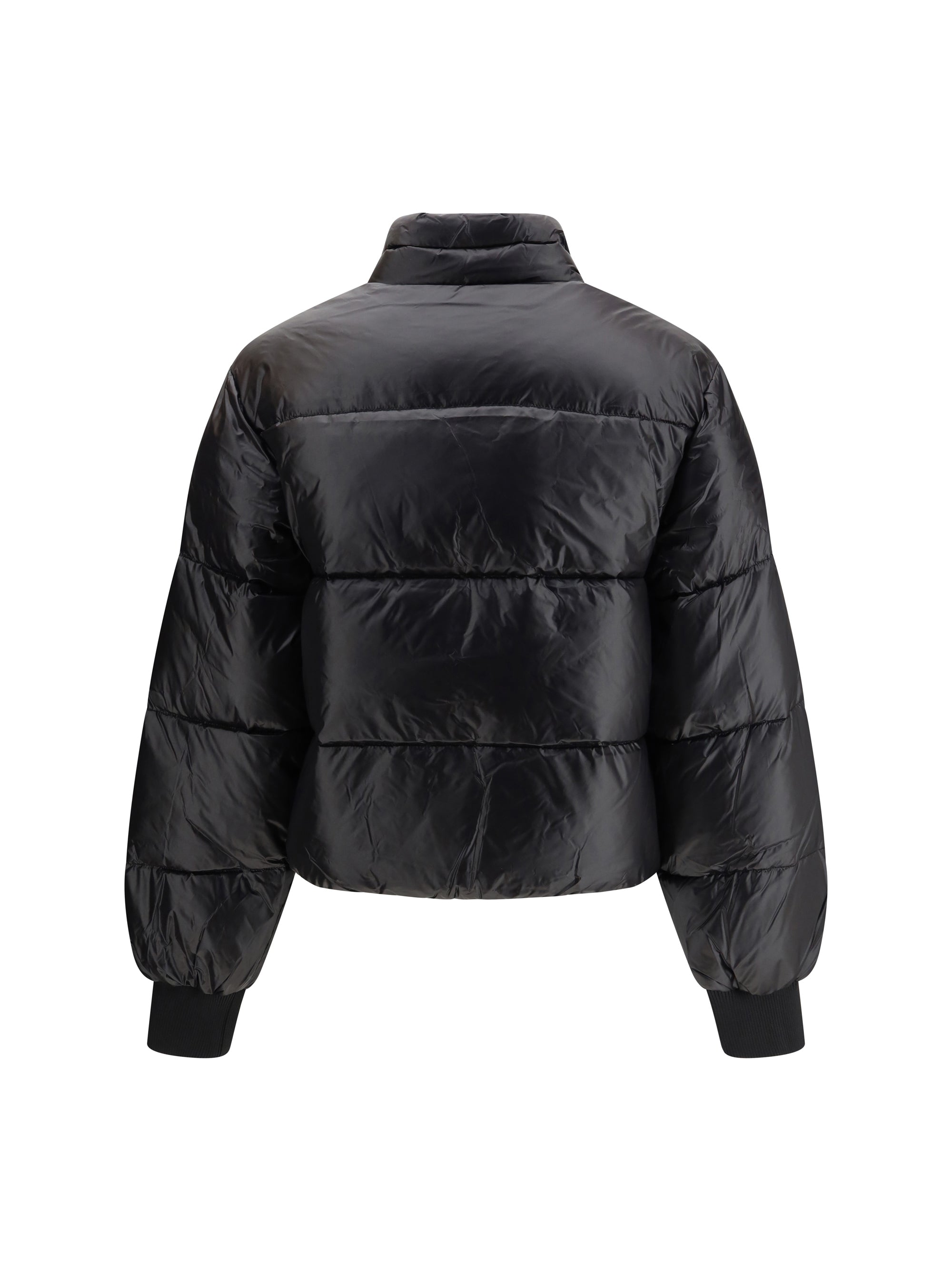 GANNI 36 shiny nylon short puffer jacket
