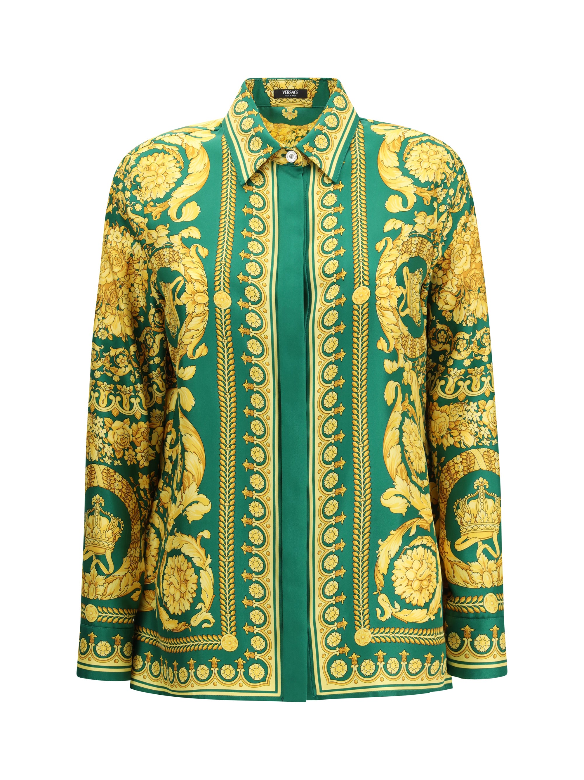 VERSACE 44 printed silk shirt