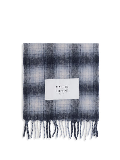 checked alpaca scarf