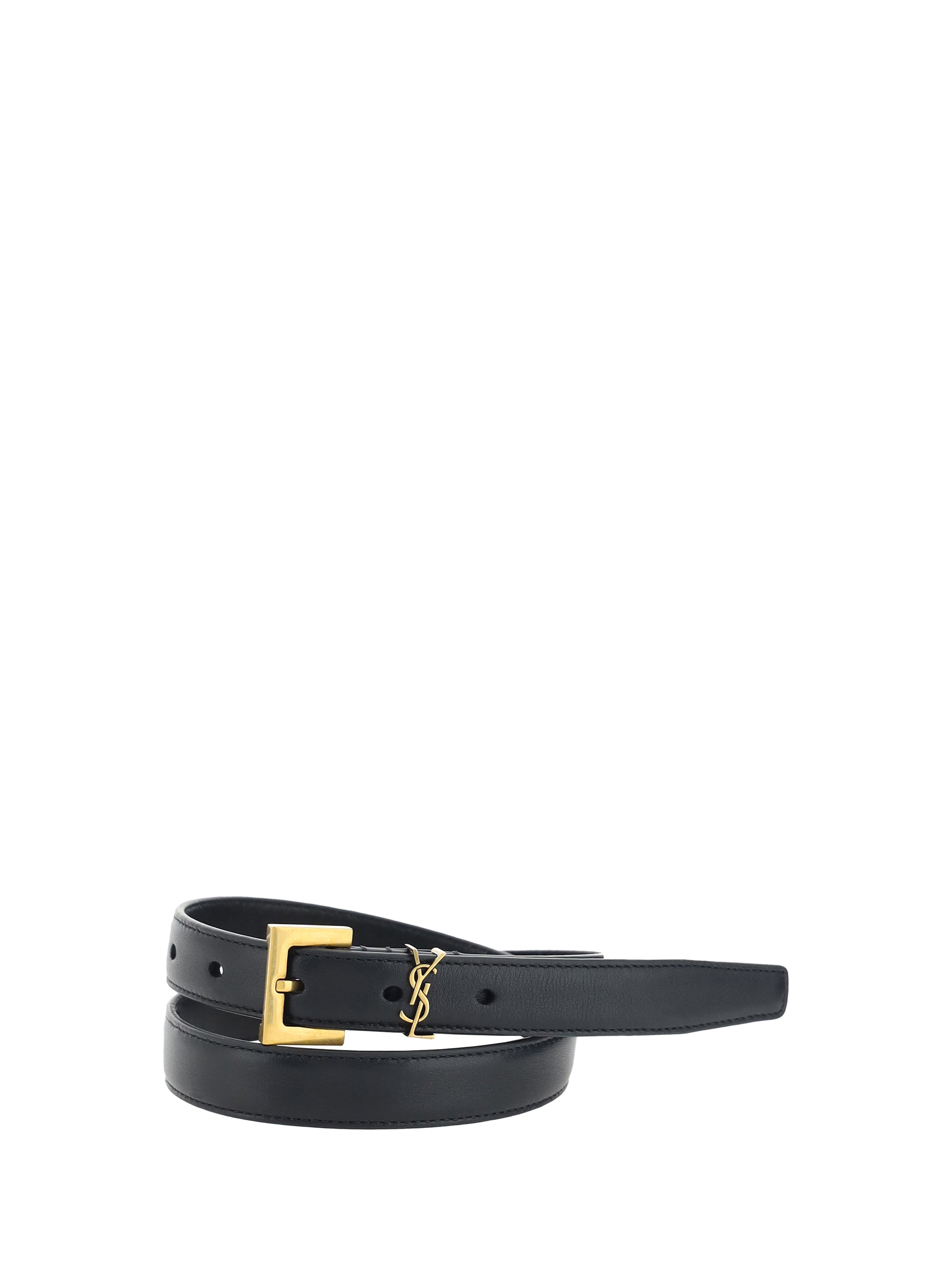 SAINT LAURENT 85 cassandre slim belt