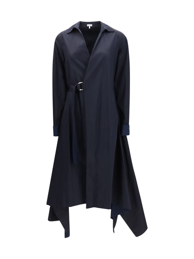 layered belted midi dress