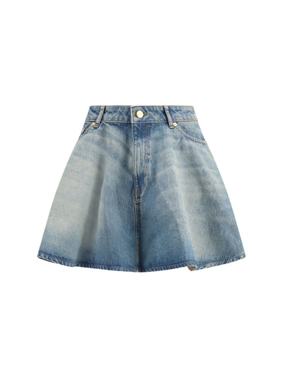 denim miniskirt