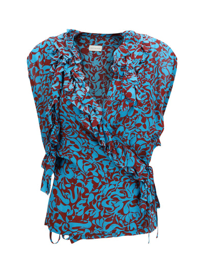 printed cotton blouse