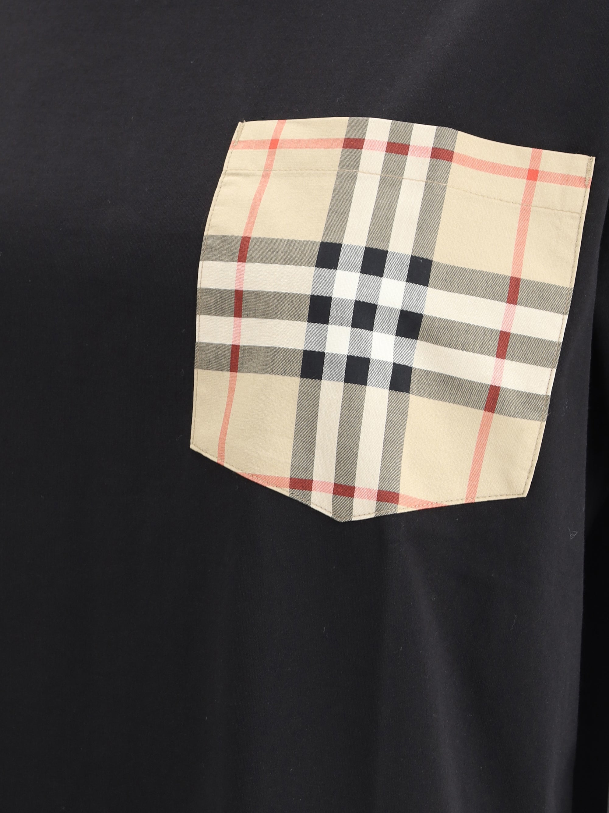 BURBERRY L archive check pocket t-shirt
