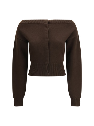 soft cashmere open-neck shrunken cardigan