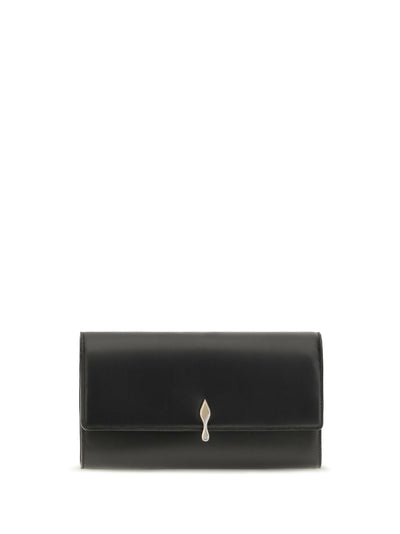 bettina leather wallet with chain