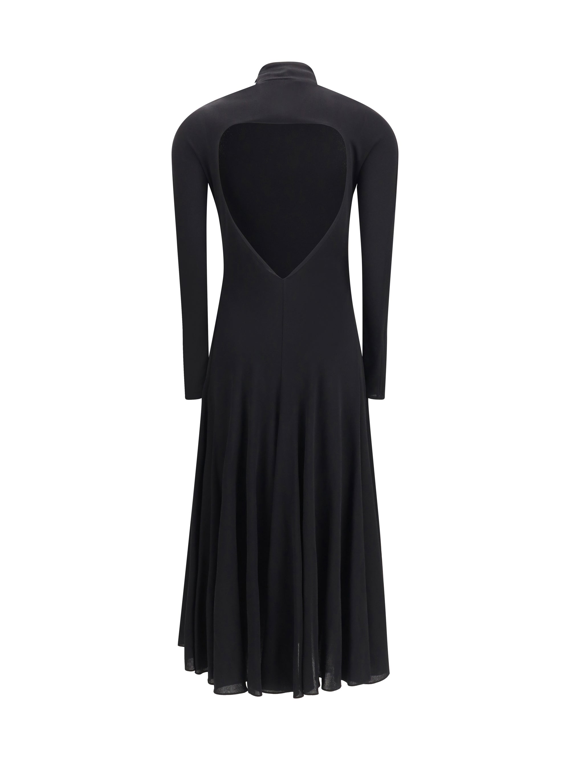 ALAIA 38 fluid jersey heart dress