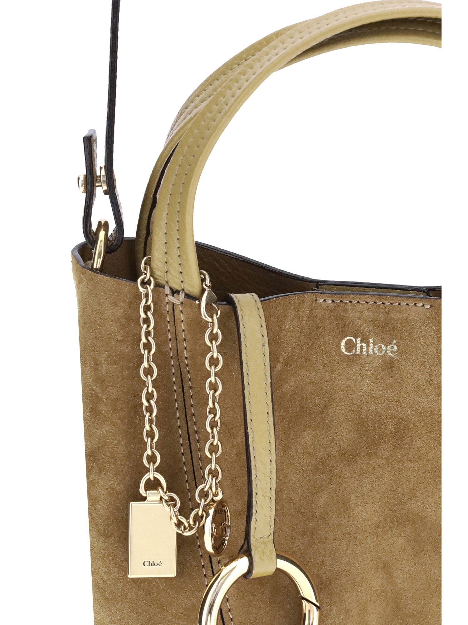 CHLOÉ OS suede spin handbag