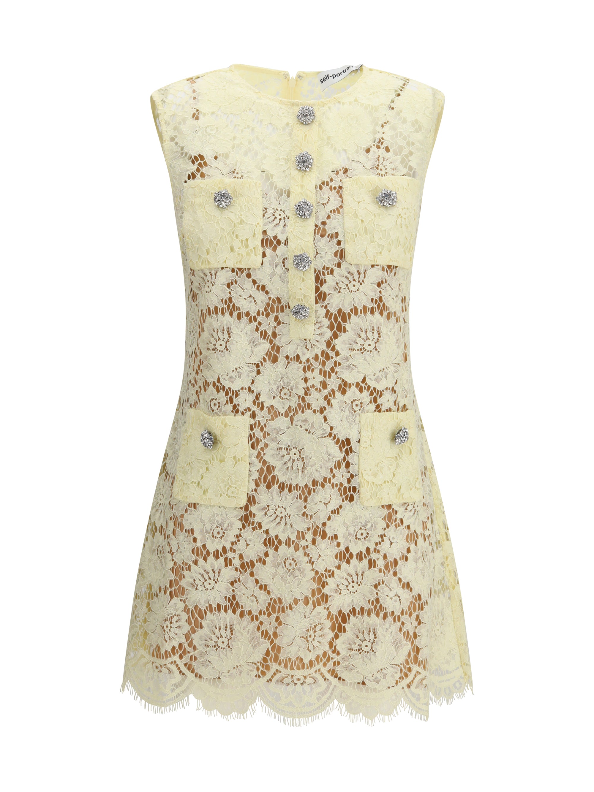 SELF-PORTRAIT 6 fine lace mini dress