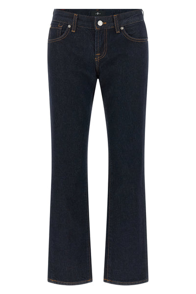 the 7 for all mankind low cigarette jeans feature a timeless silhouette made of