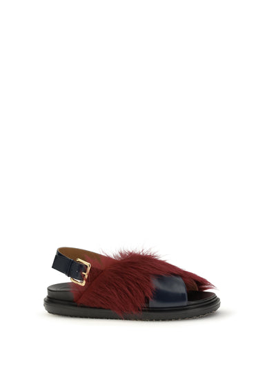 fur-lined fussbett sandals