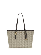 MICHAEL KORS OS quinn large jacquard logo tote bag
