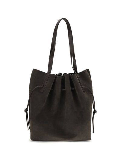 scallop suede shoulder bag