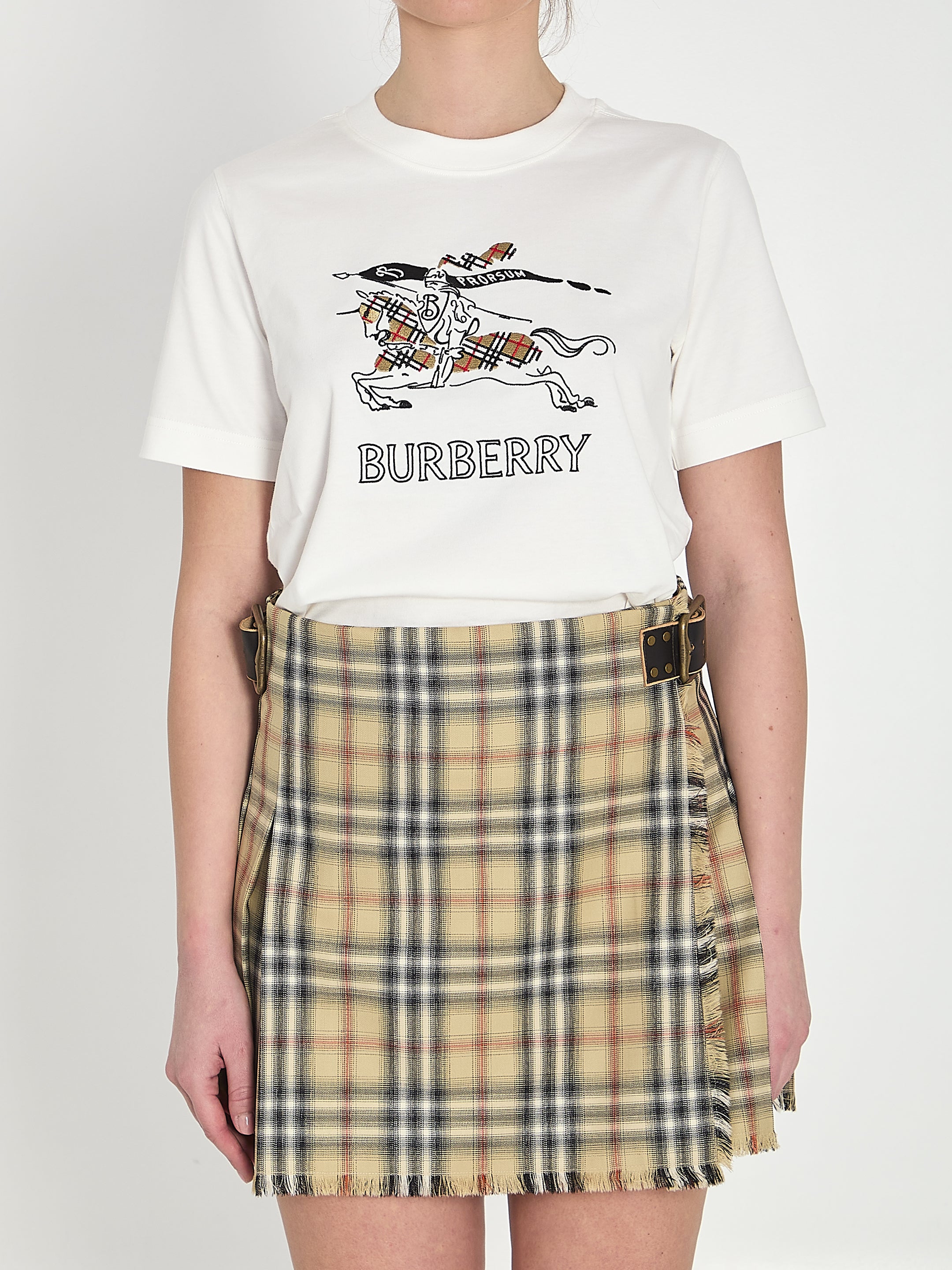 BURBERRY M check cotton t-shirt
