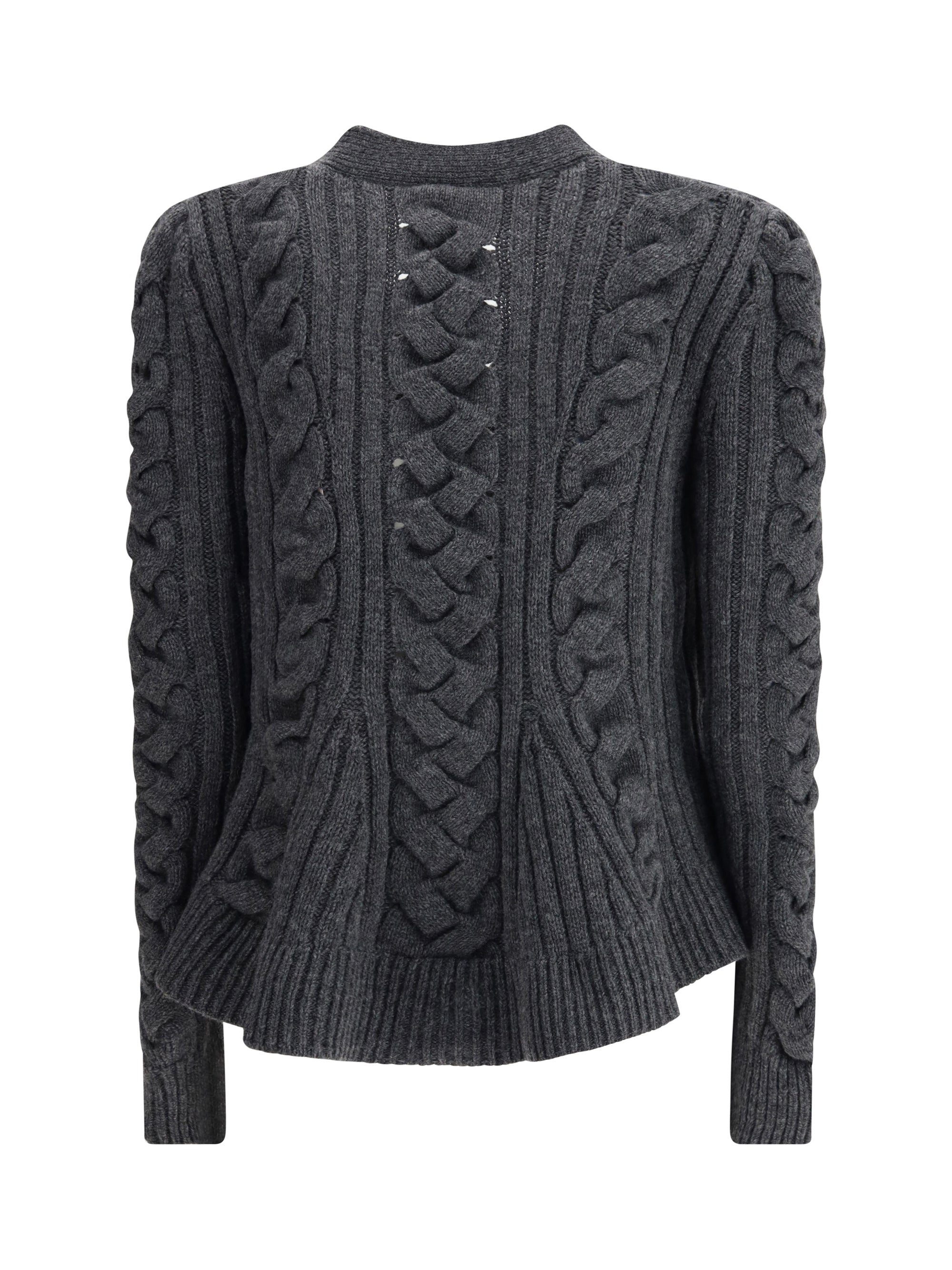 ALEXANDER MCQUEEN L peplum cable cardigan