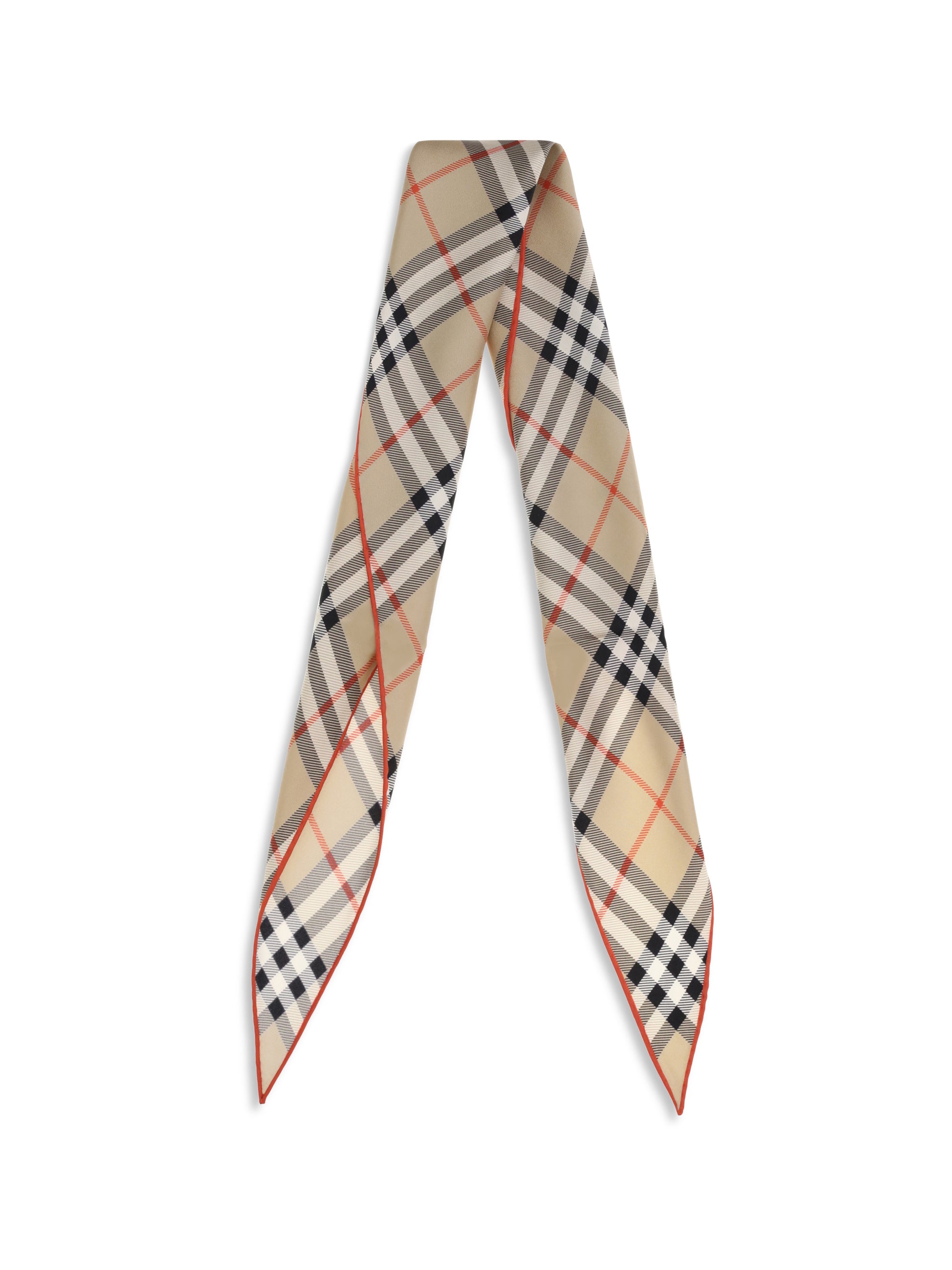 BURBERRY OS silk check scarf