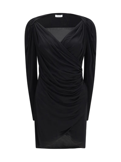 draped jersey mini dress
