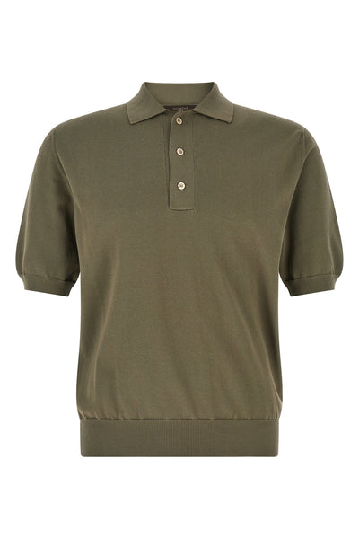 cotton knit polo shirt