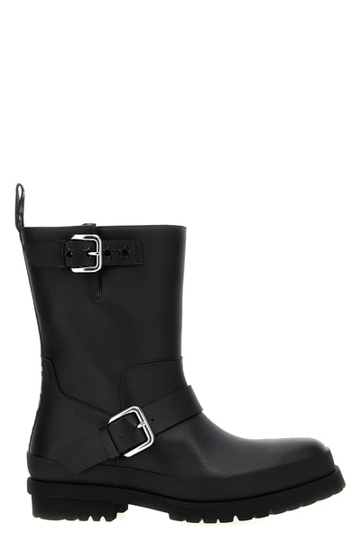 biker ankle boots in vegea fabric