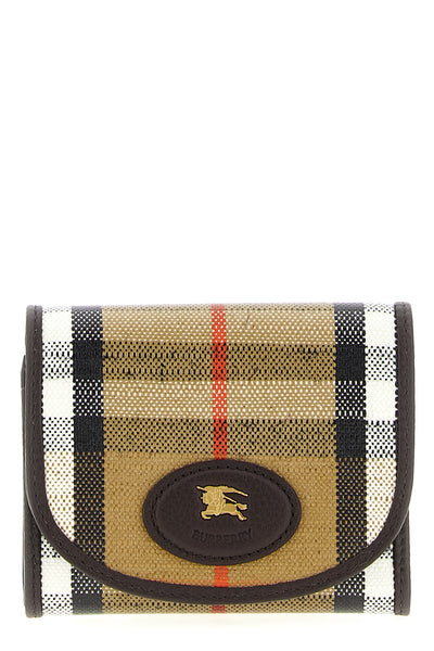 burberry check jacquard highlands cotton and linen blend wallet