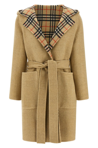 reversible hampshire solid colour boiled wool coat