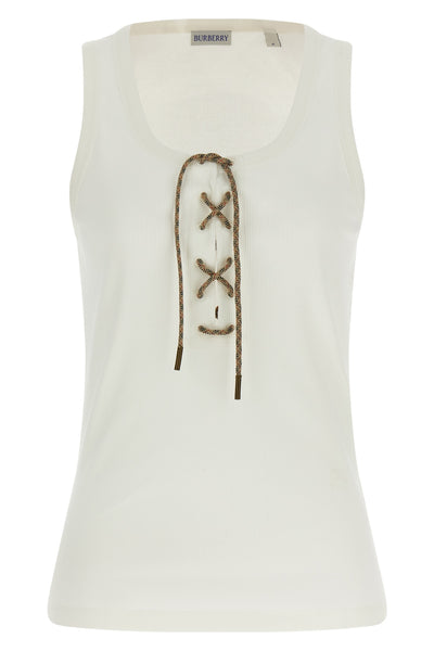 cleo ribbed stretch cotton tank top