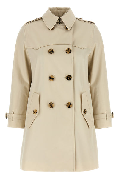 summerside short trench coat in rain-resistant cotton gabardine