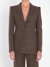 CHLOE 36 checked wool tailored jacket