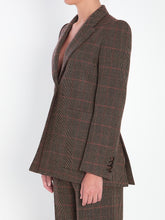 CHLOE 36 checked wool tailored jacket
