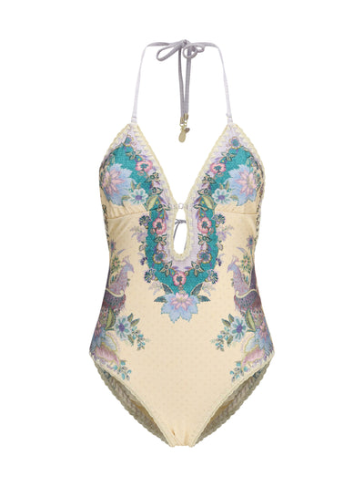 indra crochet detail one-piece swimsuit