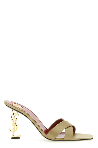 opyum mules in satin crêpe