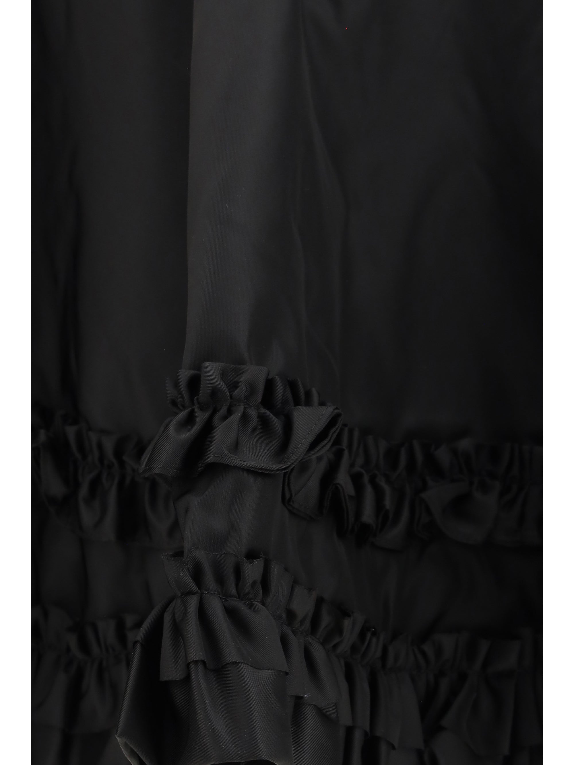 GANNI 34 duchesse nylon mini frill skirt
