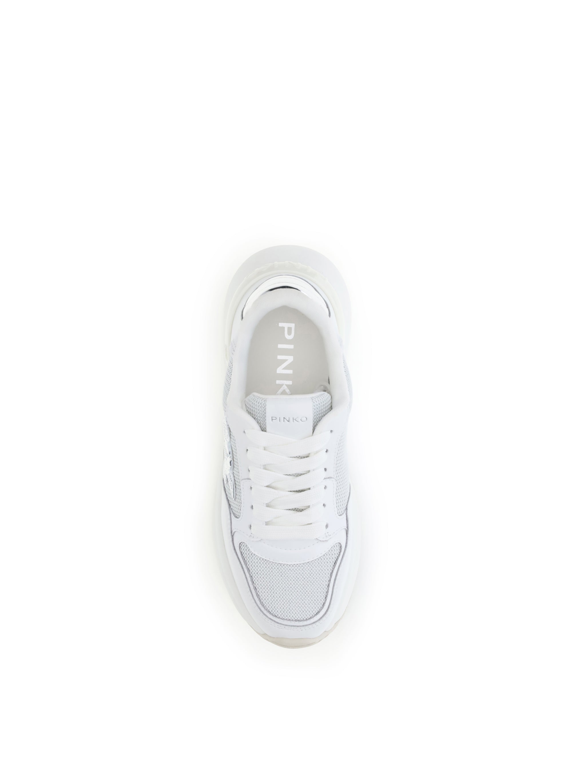 PINKO 36 logo and mirrored detail sneakers