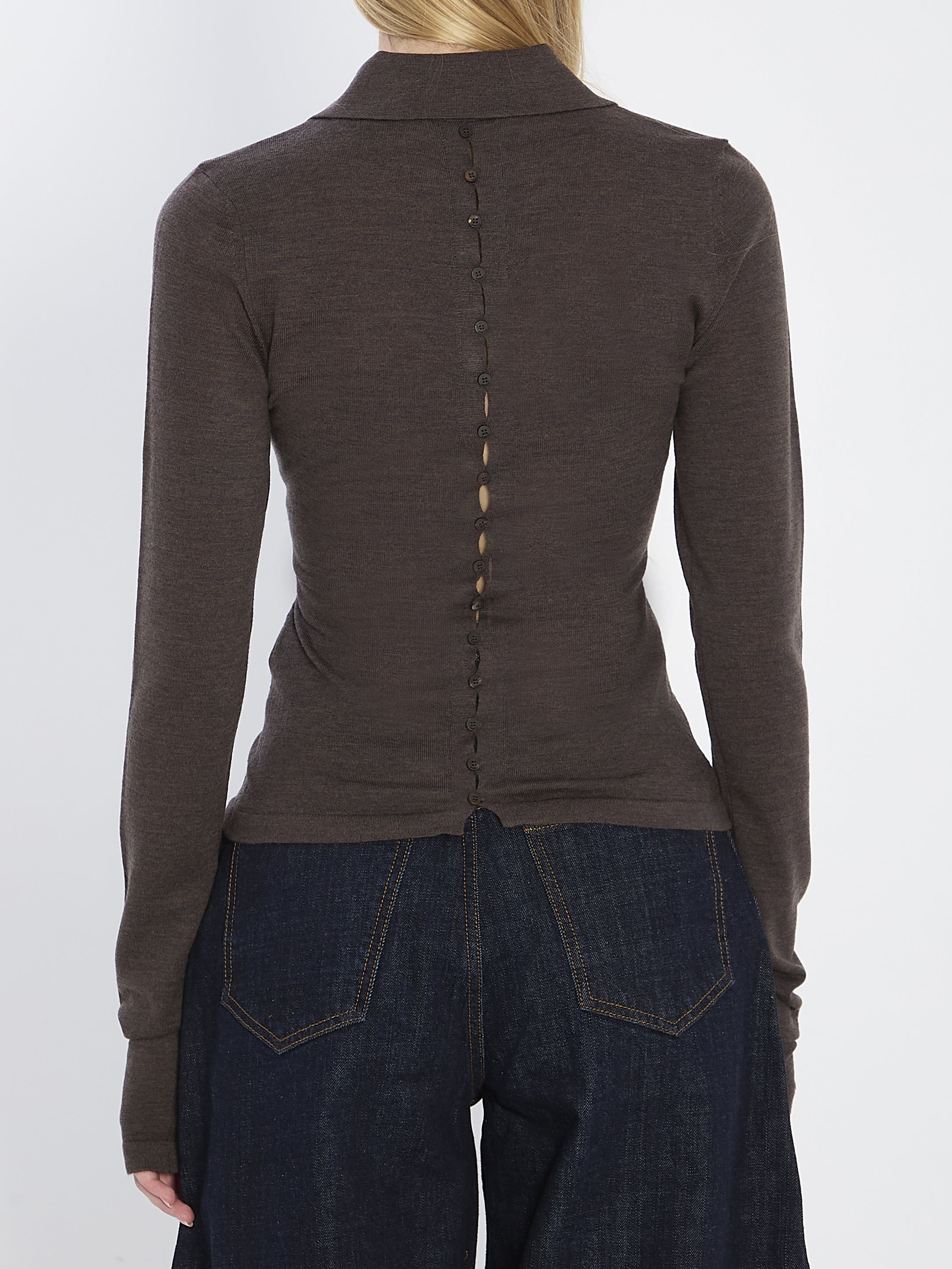 JACQUEMUS 36 fine merino wool knit