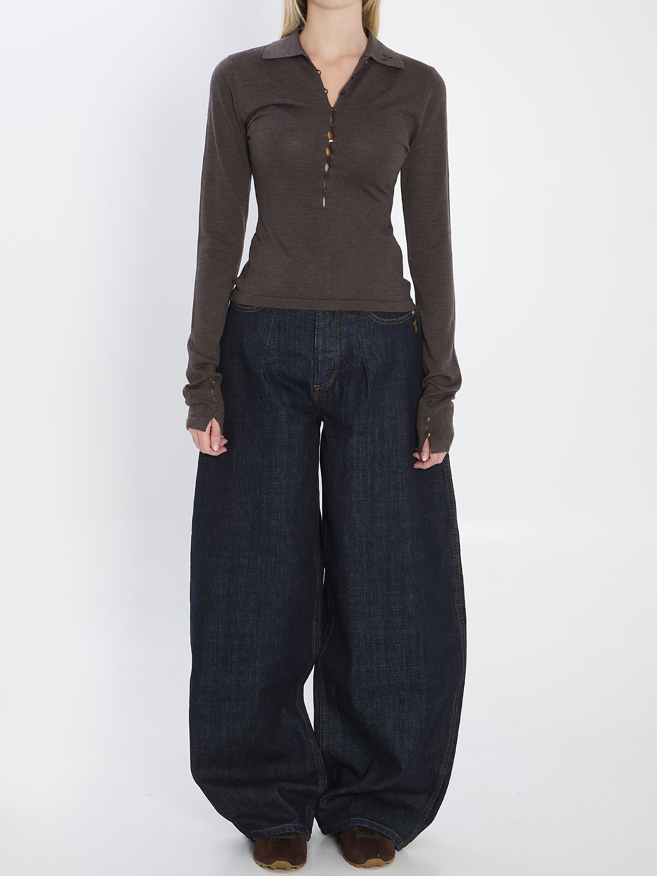 JACQUEMUS 36 fine merino wool knit