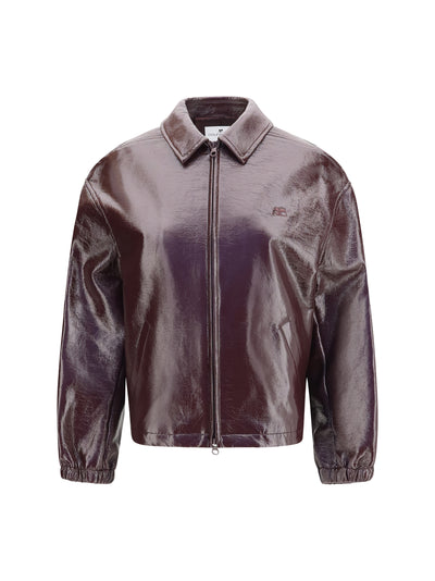 vinyl bomber jacket