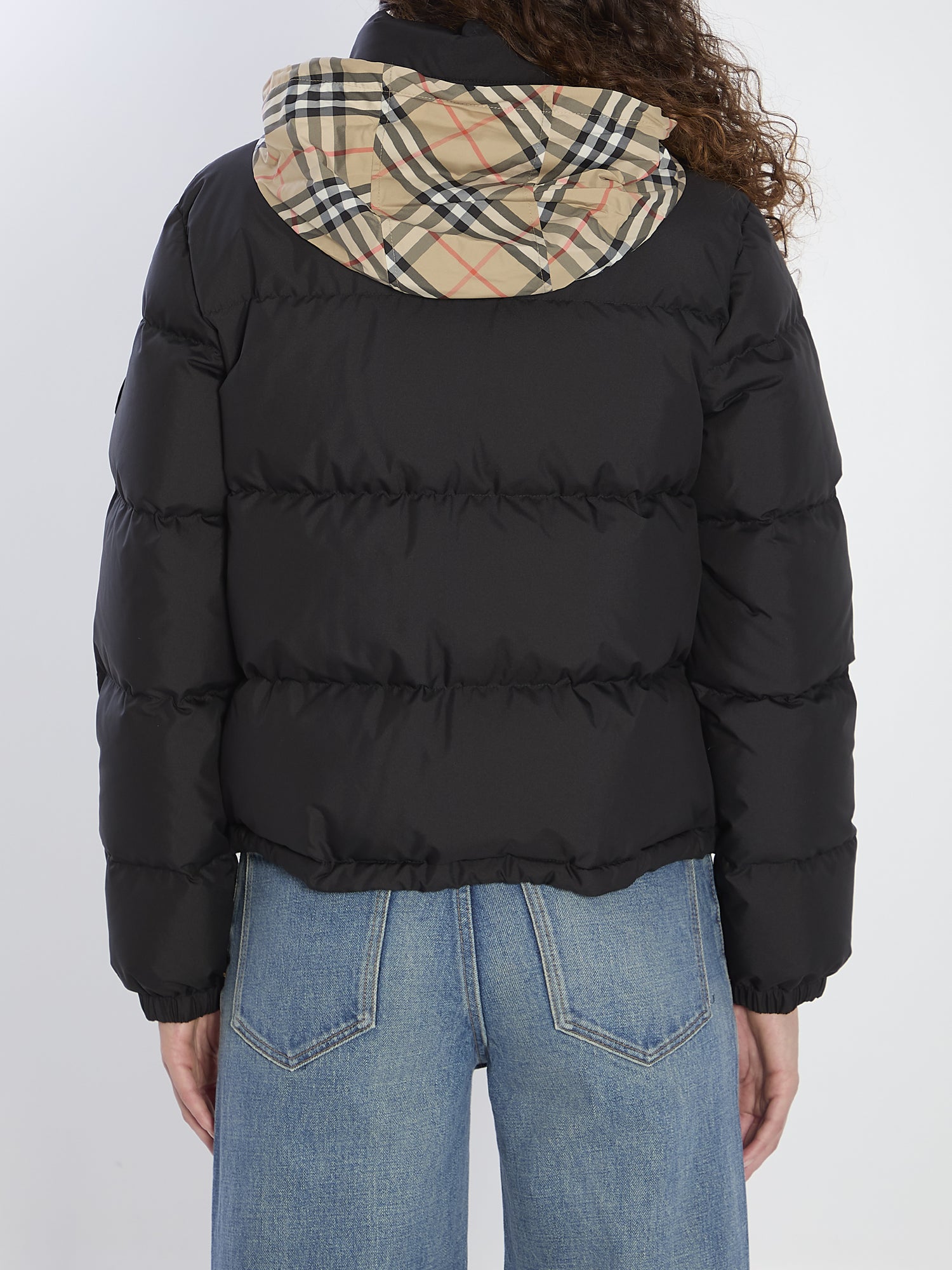 BURBERRY S puffer jacket with concealed hood