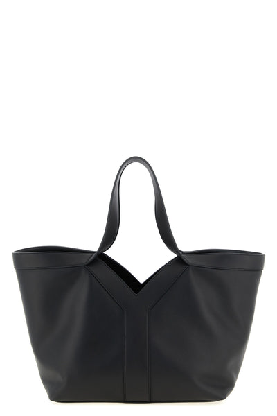 small y tote bag in finely textured leather