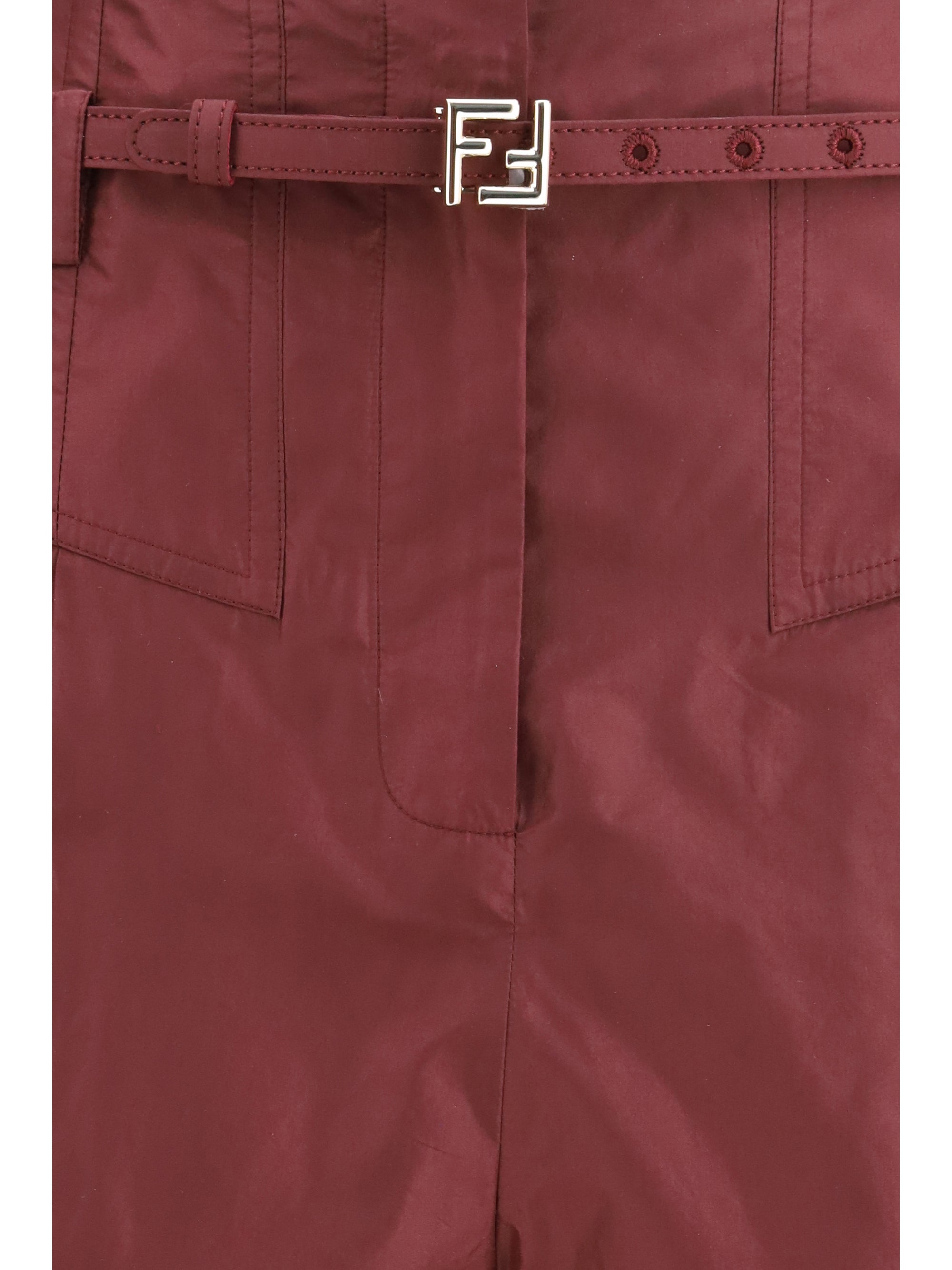FENDI 40 taffeta silk trousers