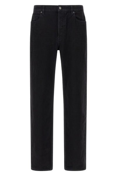 garment-dyed cotton denim jeans