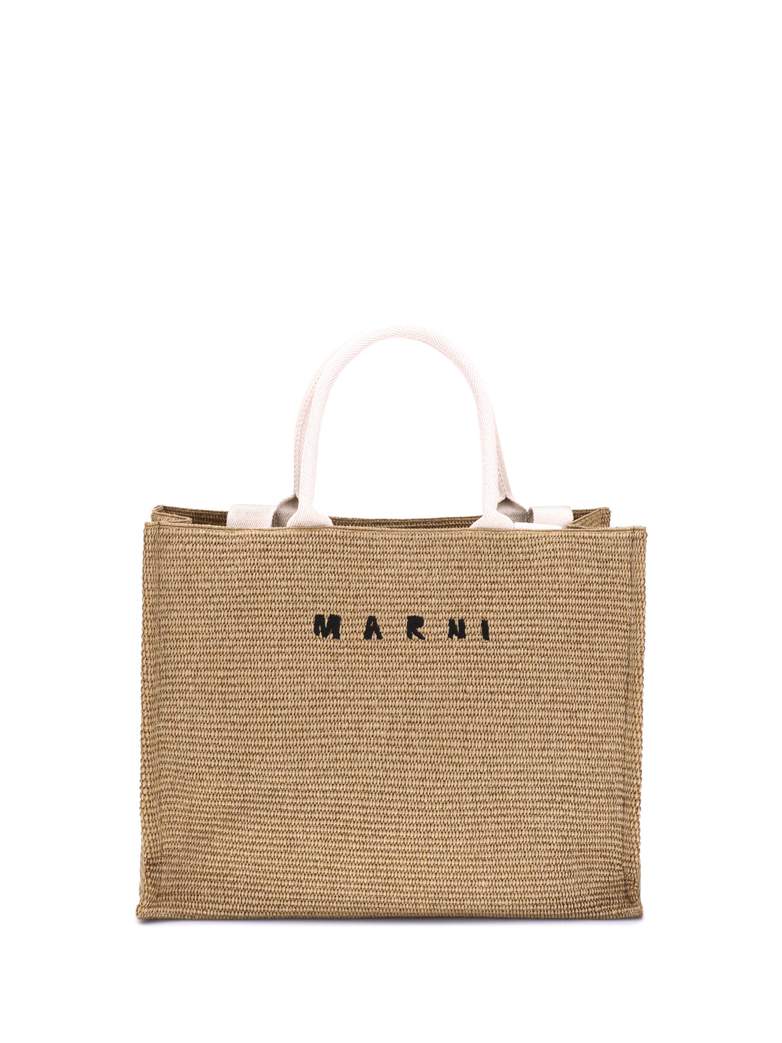 MARNI OS raffia-effect tote bag
