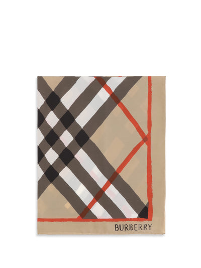 silk watercolour check scarf