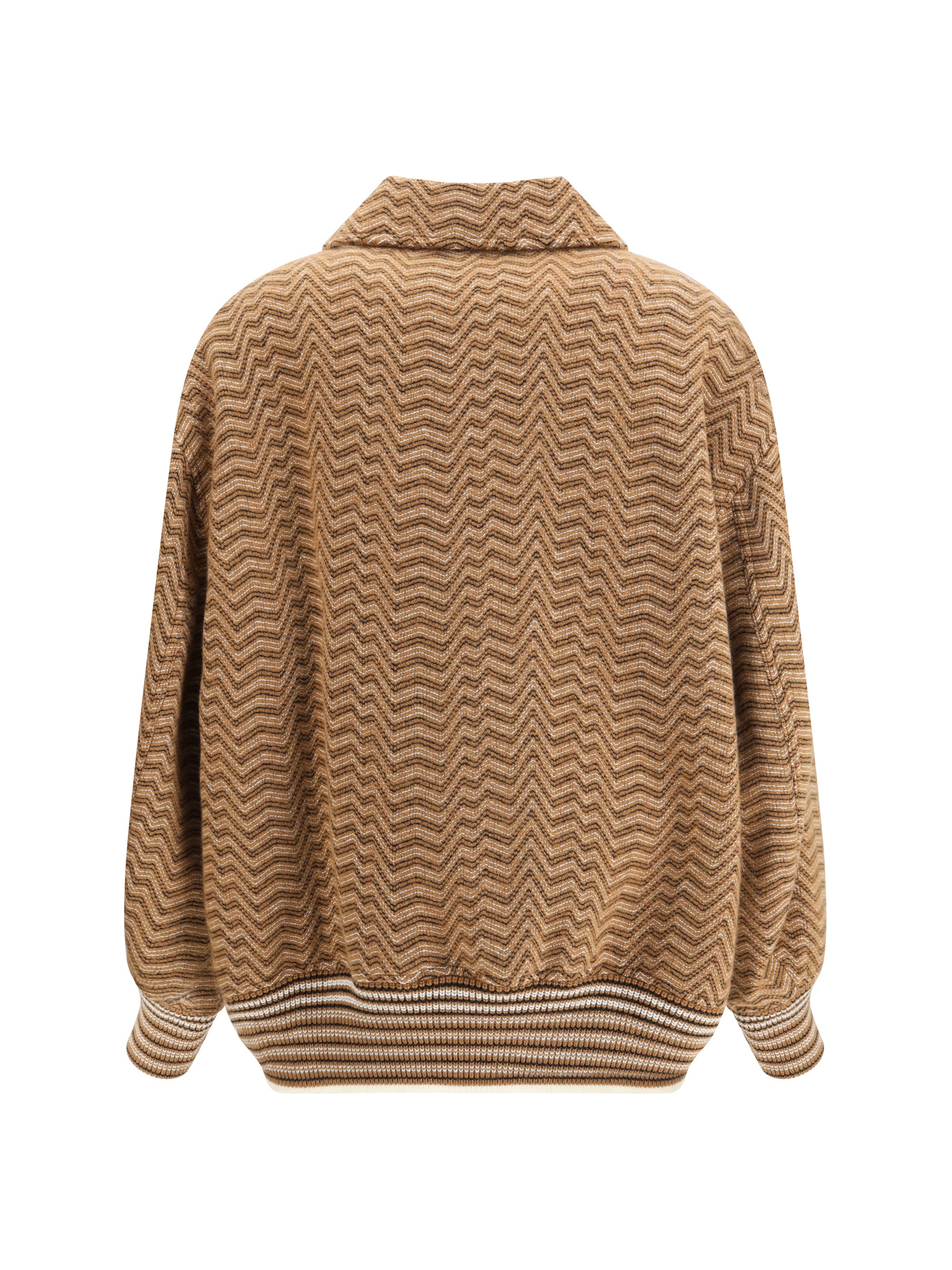 MISSONI M bomber with irregular chevron pattern