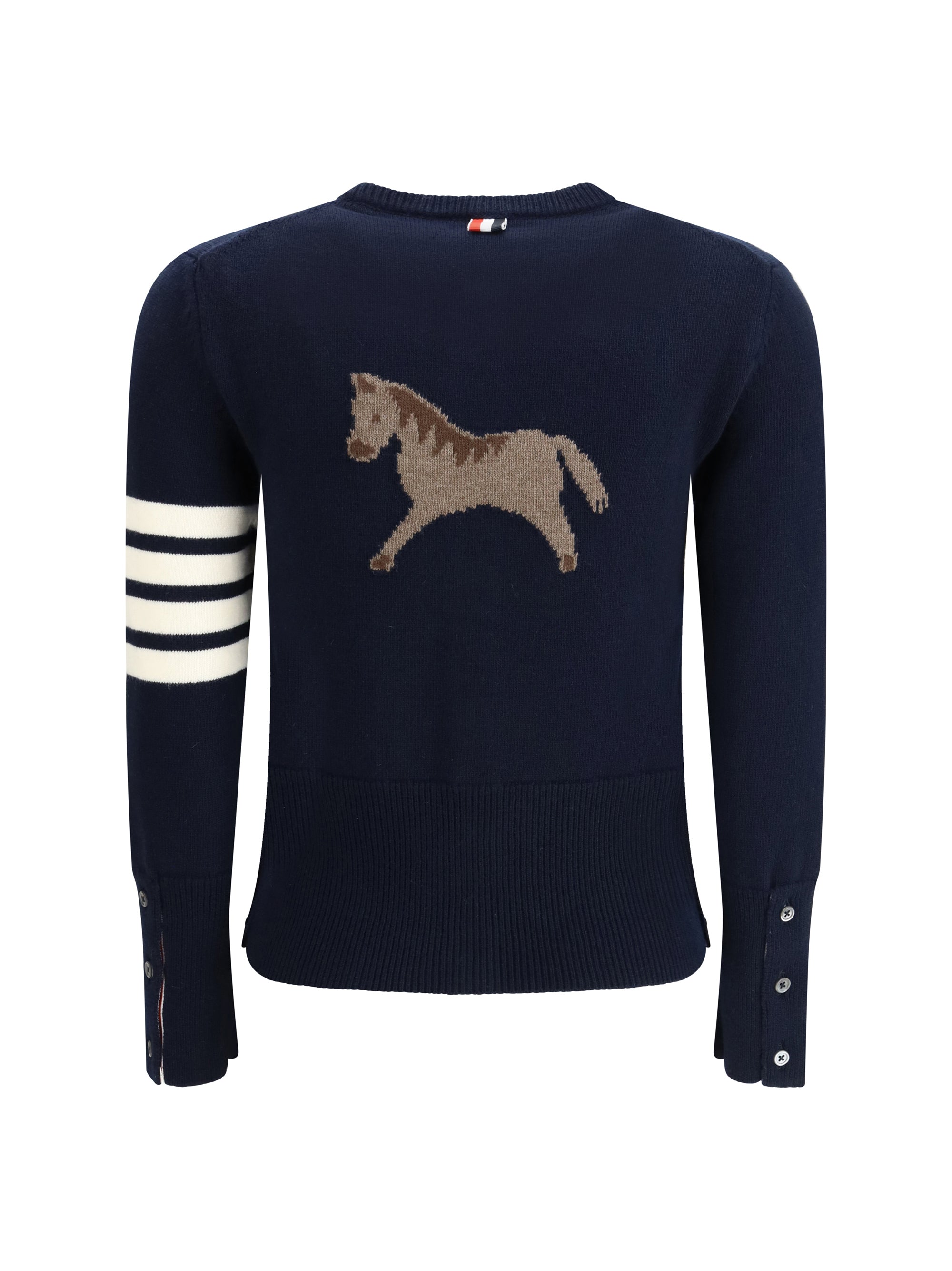 THOM BROWNE 38 virgin wool cardigan