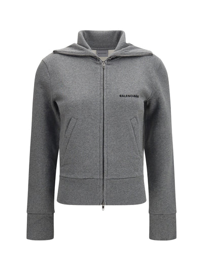 fitted zip-up hoodie