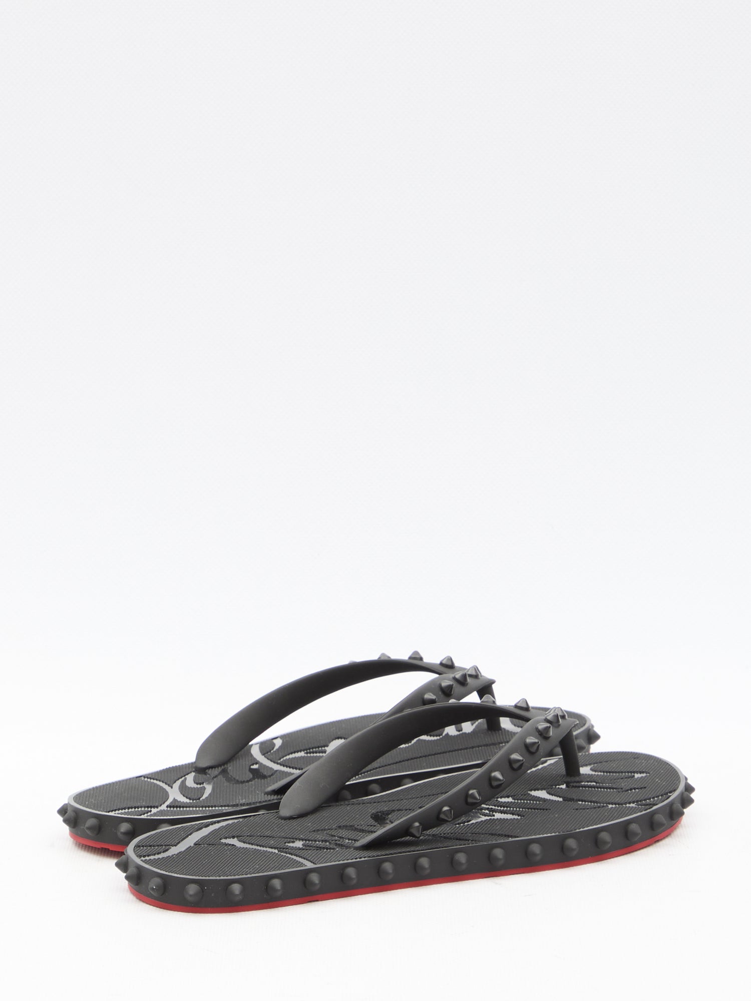 CHRISTIAN LOUBOUTIN 35 super loubi flip flops