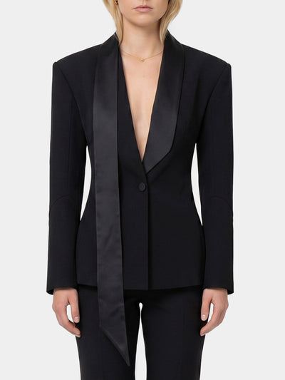 single-breasted tuxedo jacket